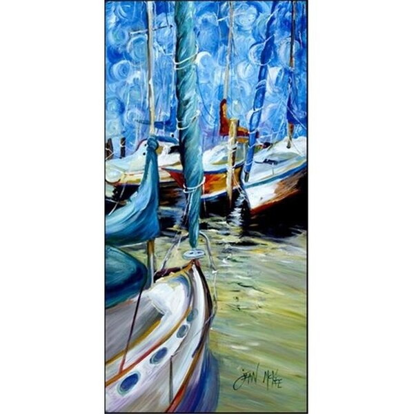Carolines Treasures JMK1322VRM5828 Sailboat Starlight Sailboats Indoor & Outdoor Runner Mat, 58 x 28 in. JMK1322VRM5828 - main